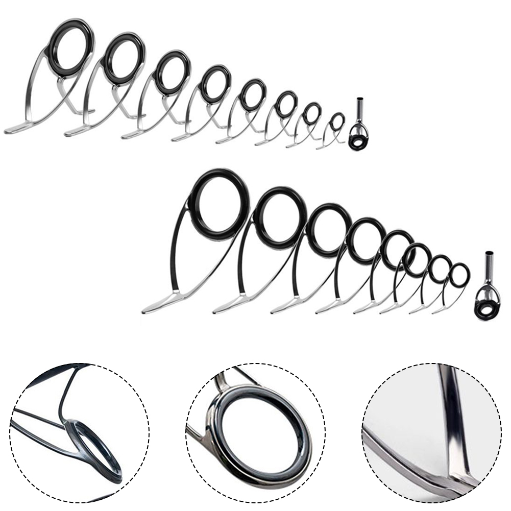 9-teiliges Angelrutenführung,  – Fishing Rod Tip Replacement Bewertung und Preis